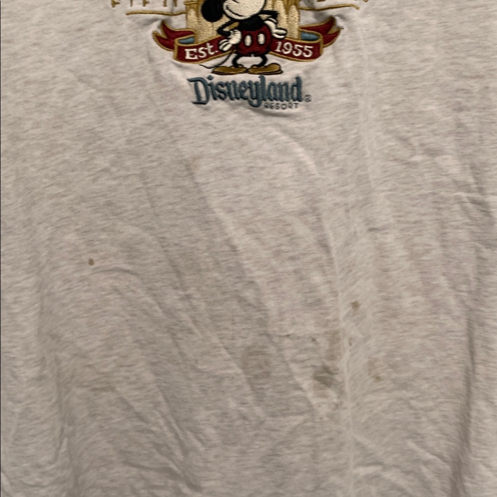 Y2K Vintage Disneyland Fifty Years Embroidered Mickey Raglan Short Sleeve TShirt - Picture 3 of 8